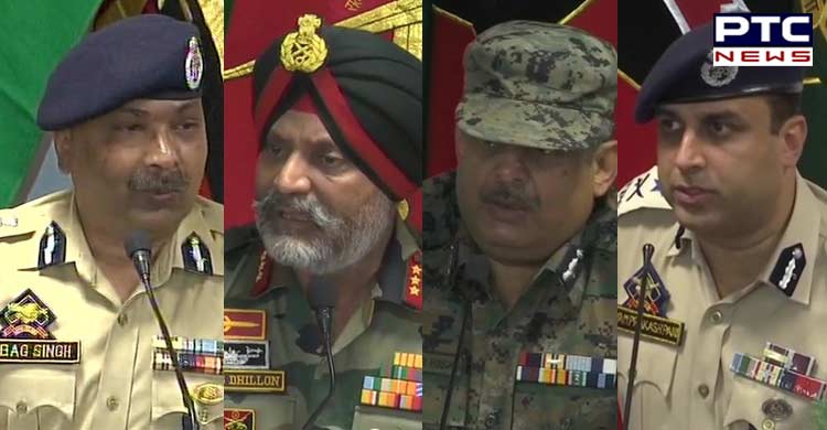 Jammu and Kashmir: Joint press conference of Chinar Corps Commander Lt General K J S Dhillon and J&K DGP Dilbag Singh 