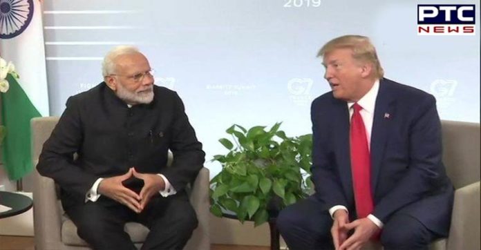 G7 Summit: US President Donald Trump raises Kashmir issue during bilateral meet with PM Narendra Modi G7 Summit: US President Donald Trump raises Kashmir issue during bilateral meet with PM Narendra Modi