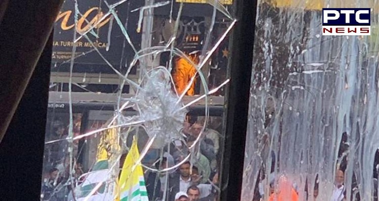 Indian High Commission in London vandalized after protests break out over Kashmir, two arrested