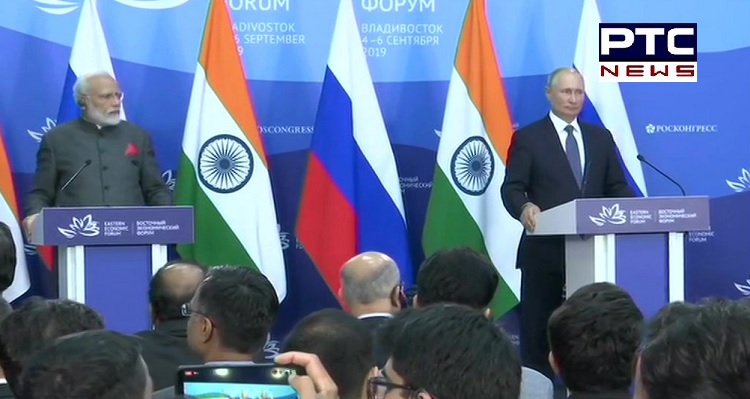 PM Narendra Modi and Russian President Vladimir Putin holds joint media statement