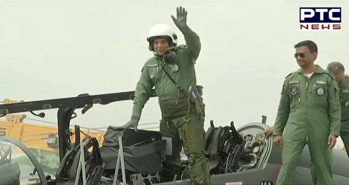 Rajnath Singh becomes first Defence Minister to fly LCA Tejas fighter jet Rajnath Singh becomes first Defence Minister to fly LCA Tejas fighter jet