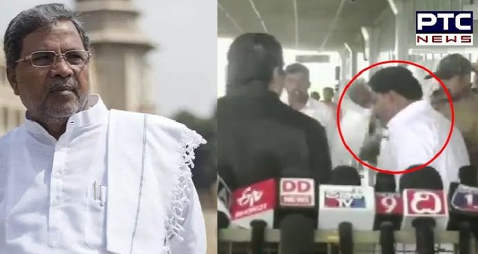 Watch: Former Karnataka CM Siddaramaiah Slaps Party Worker Watch: Former Karnataka CM Siddaramaiah Slaps Party Worker