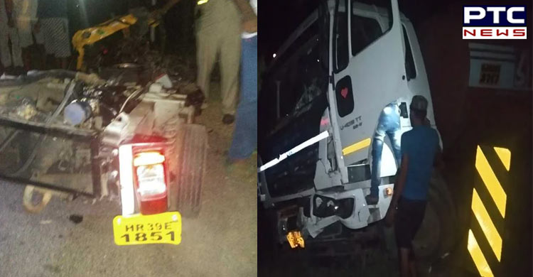 Haryana: 10 dead, 1 injured in a road accident in Jind