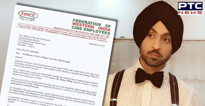 Diljit Dosanjh accepts invitation of Pak nat’l for US performance, film body calls for cancellation of visa Diljit Dosanjh accepts invitation of Pak nat’l for US performance, film body calls for cancellation of visa