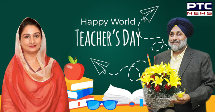 Teachers Day: Sukhbir Singh Badal, Harsimrat Kaur Badal greet the nation