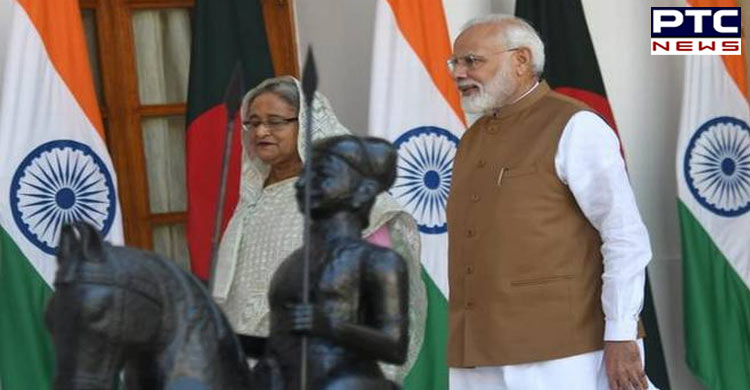 PM Narendra Modi and Bangladeshi PM Sheikh Hasina jointly exchanged seven agreements