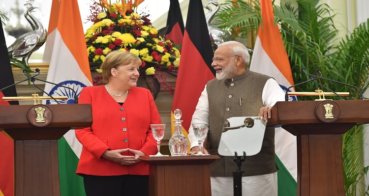 PM Modi, German chancellor Angela Merkel issue joint press statement in Delhi