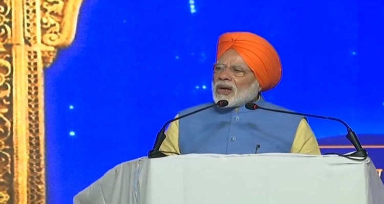 PM Narendra Modi addresses the gathering at Dera Baba Nanak in Gurdaspur ahead of Kartarpur Corridor inauguration