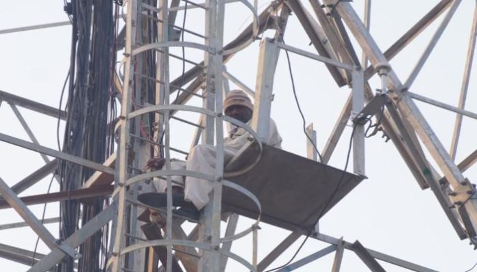 Elderly Man Climbs Tower Elderly Man Climbs Tower