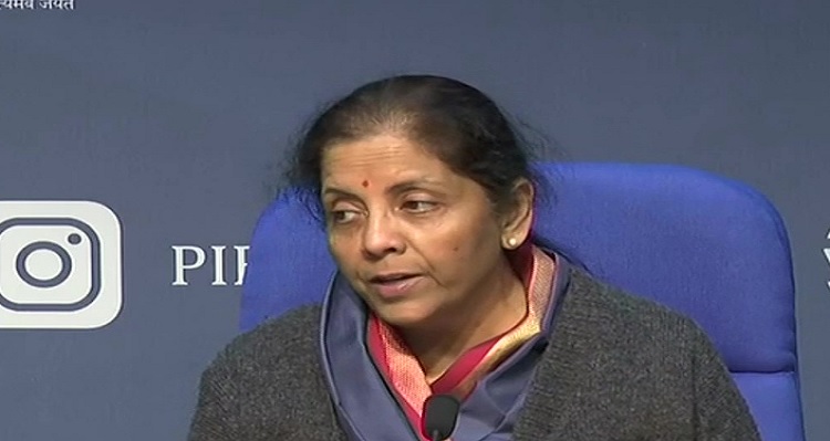 Finance Minister Nirmala Sitharaman addresses media in Delhi