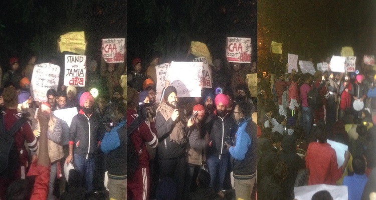 Chandigarh: Panjab University students stage protest over Jamia Millia Islamia police action