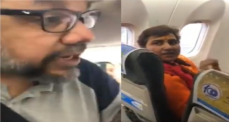 Video of passenger's argument with Sadhvi Pragya on SpiceJet flight goes viral