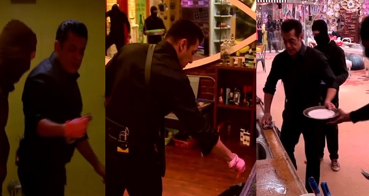 Bigg Boss 13: Salman Khan cleans utensils and toilet [VIDEO]
