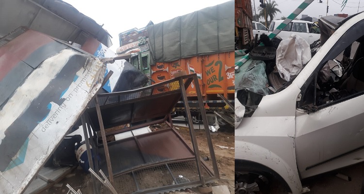 Zirakpur Road Accident: One dead, Police booth destroyed