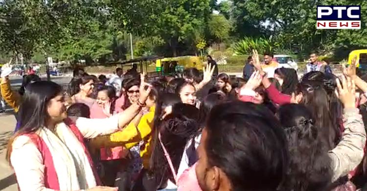 Chandigarh girl students perform Bhangra after Telangana Police kill four accused in rape and murder case