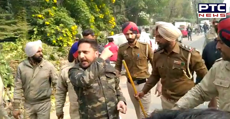 Ludhiana: Scuffle breaks out between Police and Youth Congress workers