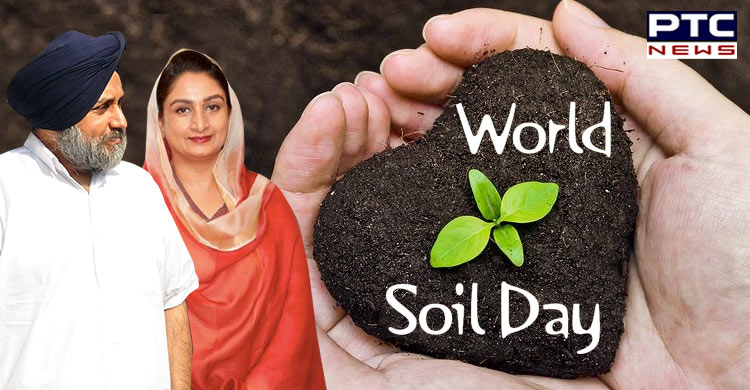 Sukhbir Singh Badal, Harsimrat Kaur Badal congratulate farmers on World Soil Day