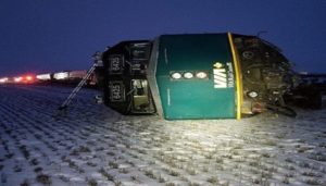 Canada passenger train derails in manitoba , 13 people Injured