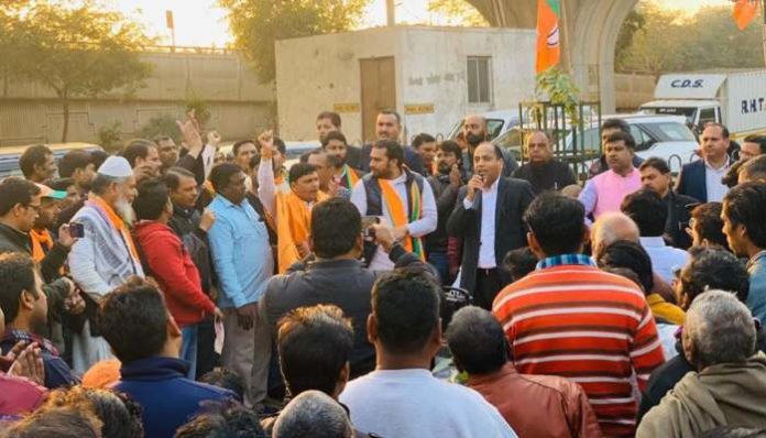 CM Jairam Thakur campaigns in favor of BJP Candidates in Delhi CM Jairam Thakur campaigns in favor of BJP Candidates in Delhi