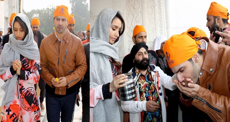 Varun Dhawan and Shraddha Kapoor pay obeisance at Gurudwara Bangla Sahib [VIDEO]