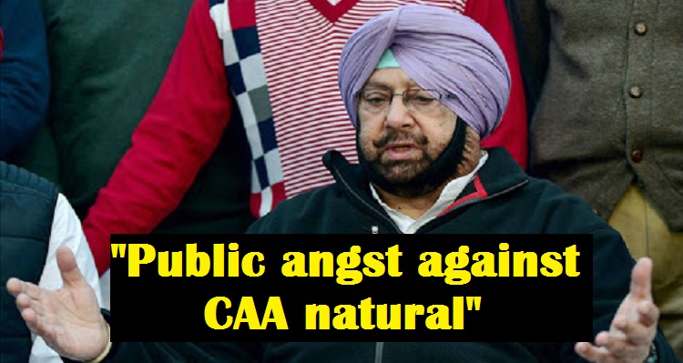 Capt Amarinder says public angst against CAA natural, will grow till centre withdraws draconian law