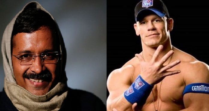 Delhi Assembly election 2020 , AAP takes dig at BJP , John Cena Delhi CM Delhi Assembly election 2020 , AAP takes dig at BJP , John Cena Delhi CM