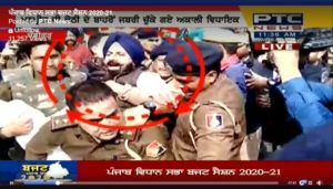 Chandigarh: Former Chief minister Parkash Singh Badal Arrived meet SAD-BJP MLAs in custody