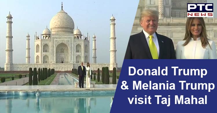 US President Donald Trump and First Lady Melania Trump visit Taj Mahal