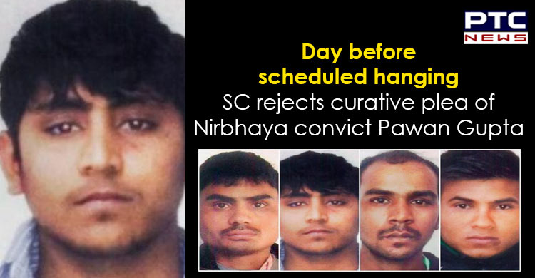 Nirbhaya Rape case: SC rejects curative petition of convict Pawan Gupta