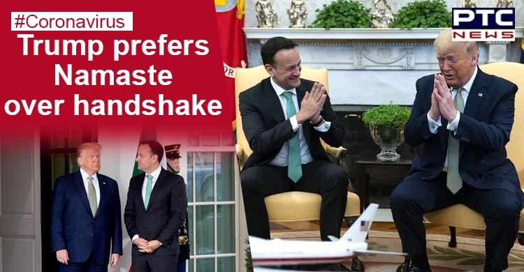 Donald Trump greets Irish PM Leo Varadkar with 'Namaste' [VIDEO]