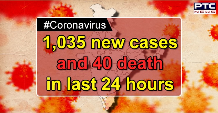 Coronavirus in India: 1,035 new cases and 40 deaths in last 24 hours: Health Ministry