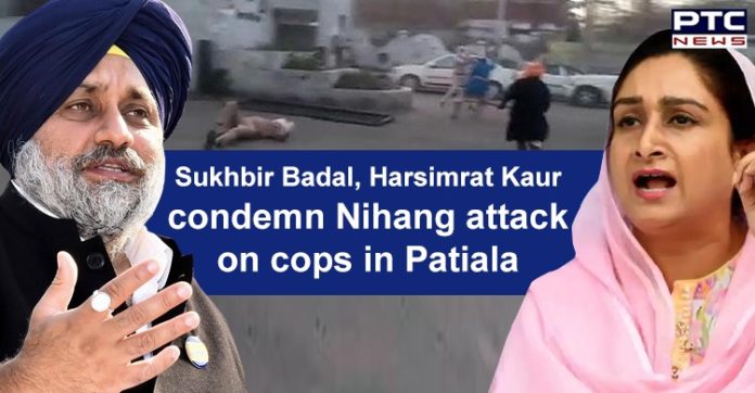 Sukhbir SIngh Badal, Harsimrat Kaur on Nihang attack on Punjab Police in Patiala Sanaur Sukhbir SIngh Badal, Harsimrat Kaur on Nihang attack on Punjab Police in Patiala Sanaur