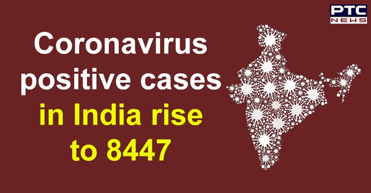 Coronavirus positive cases in India rise to 8447; death toll 273