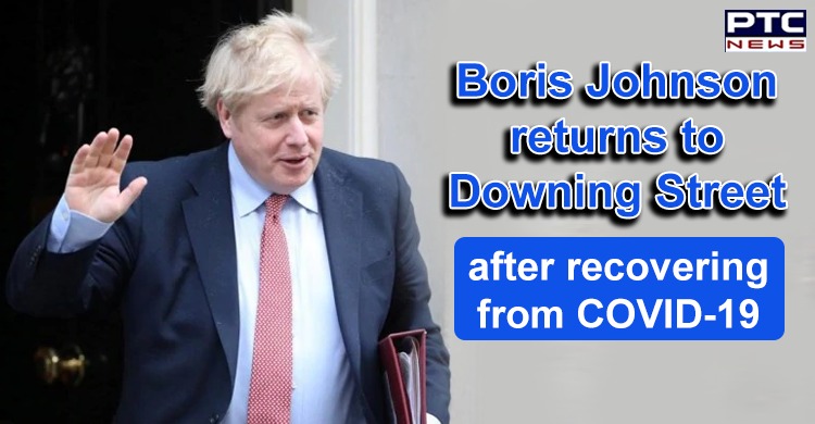 UK PM Boris Johnson returns to Downing Street after recovering from COVID-19