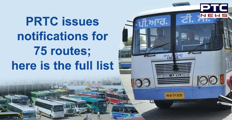 PRTC issues notifications for 75 routes on which buses will ply from tomorrow; here is the lift of select routes