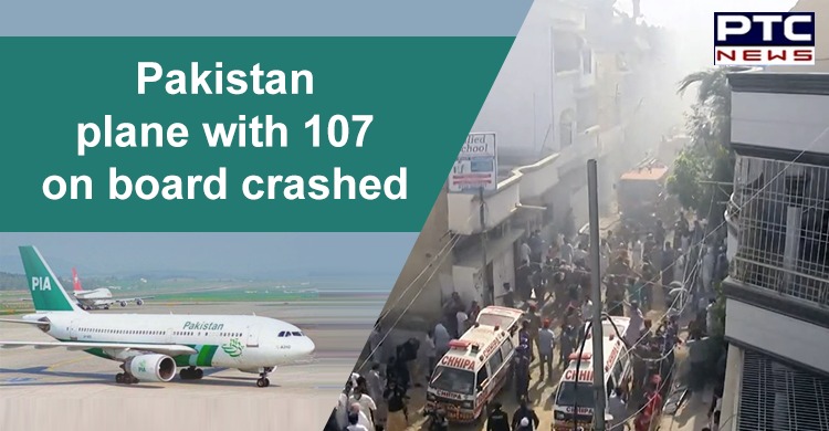Pakistan plane with 107 on board crashes near residential area in Karachi
