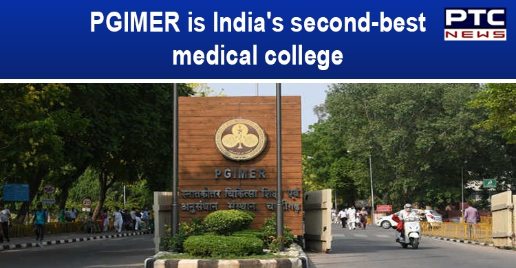PGIMER Chandigarh is India's second-best medical educational instituion