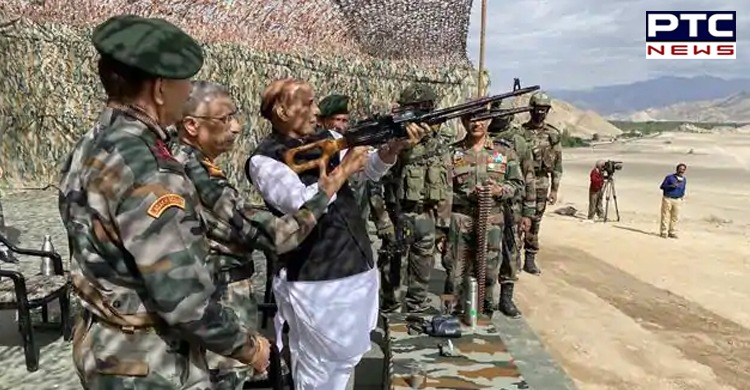 Rajnath Singh visits Ladakh to review standoff situation, interacts with Indian troops