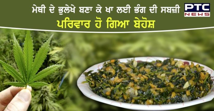 ਮੇਥੀ ਦੇ ਭੁਲੇਖੇ ਬਣਾ ਕੇ ਖਾ ਲਈ ਭੰਗ ਦੀ ਸਬਜ਼ੀ , ਪਰਿਵਾਰ ਹੋ ਗਿਆ ਬੇਹੋਸ਼ https://www.ptcnews.tv/wp-content/uploads/2020/07/WhatsApp-Image-2020-07-02-at-3.19.06-PM.jpeg