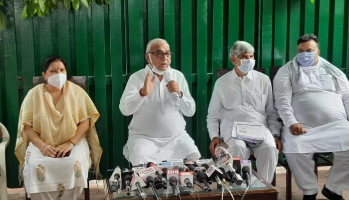 Government of scams in Haryana says Former CM Bhupinder Singh Hooda Government of scams in Haryana says Former CM Bhupinder Singh Hooda