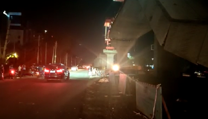 गुरुग्राम-सोहना रोड पर निर्माणाधीन फ्लाईओवर की स्लैब गिरी, बड़ा हादसा होने से टला