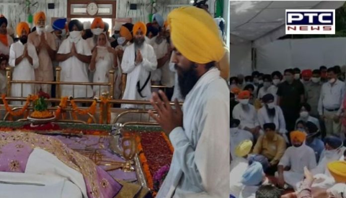 ਸੁਖਬੀਰ ਸਿੰਘ ਬਾਦਲ ਧਰਨਾ ਦੇਣ ਤੋਂ ਪਹਿਲਾਂ ਪਟਿਆਲਾ ਵਿਖੇ ਗੁਰਦੁਆਰਾ ਸ਼੍ਰੀ ਦੁਖਨਿਵਾਰਨ ਸਾਹਿਬ ਹੋਏ ਨਤਮਸਤਕ