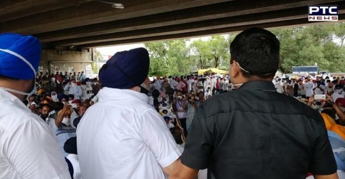 Sukhbir Singh Badal Ghanaur Protest Dharna on Spurious Liquor Punjab Sukhbir Singh Badal Ghanaur Protest Dharna on Spurious Liquor Punjab
