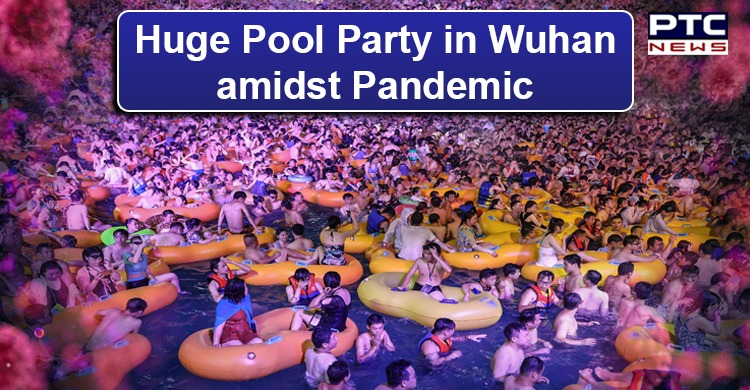 Wuhan hosts huge pool party as Coronavirus threat lessens