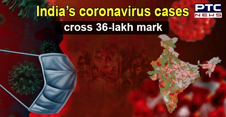 India COVID-19 tally crosses 36-lakh mark with 69,921 new cases
