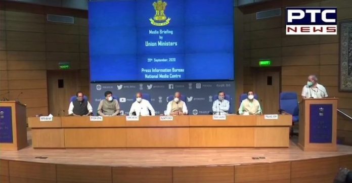 For first time in 6 years, 6 GoI ministers brief media after passing a bill in Rajya Sabha For first time in 6 years, 6 GoI ministers brief media after passing a bill in Rajya Sabha