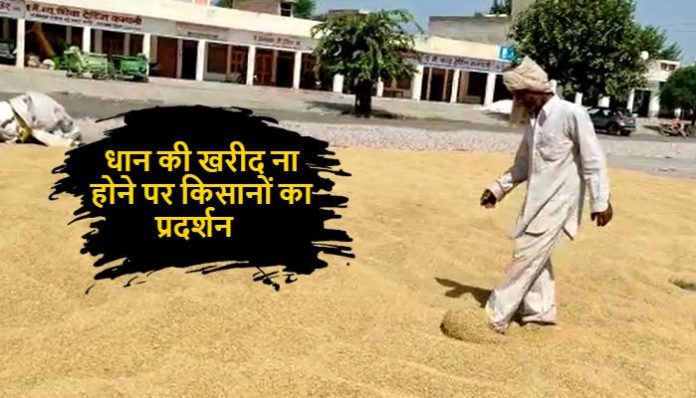 Farmers stages dharna Paddy Procurement Haryana (2) Farmers stages dharna | Paddy Procurement Haryana