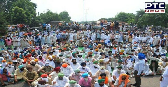 #PunjabBandh : ਖੇਤੀ ਆਰਡੀਨੈਂਸਾਂ ਦੇ ਵਿਰੋਧ 'ਚ ਕਿਸਾਨਾਂ ਨੇ ਰਾਜਪੁਰਾ -ਸਰਹਿੰਦ ਜੀਟੀ ਰੋਡ 'ਤੇ ਲਾਇਆ ਧਰਨਾ