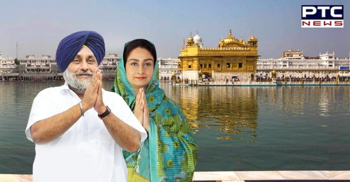 ਸੁਖਬੀਰ ਸਿੰਘ ਬਾਦਲ ਤੇ ਹਰਸਿਮਰਤ ਕੌਰ ਬਾਦਲ ਇਸ ਦਿਨ ਸ੍ਰੀ ਦਰਬਾਰ ਸਾਹਿਬ ਵਿਖੇ ਹੋਣਗੇ ਨਤਮਸਤਕ