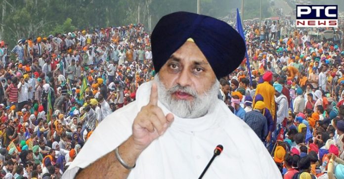 Sukhbir Singh Badal calls political parties for a united fight to save farmers Sukhbir Singh Badal calls political parties for a united fight to save farmers